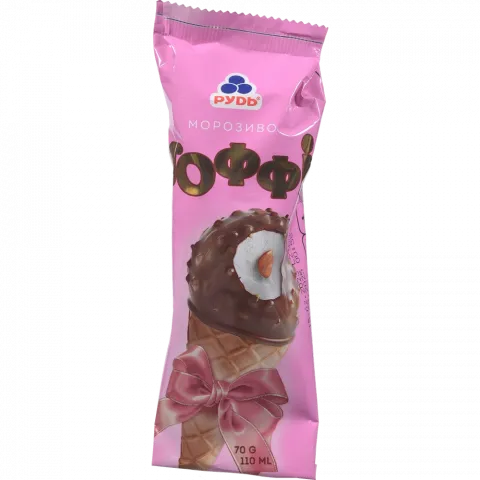Морозиво Рудь 70 г ріжок Тоффі