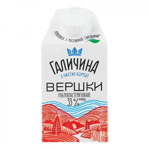 Вершки Галичина 33 500 г т/пак.