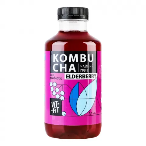 Напій б/алк. Vit-Fit 0,5 л Kombucha Elderberry