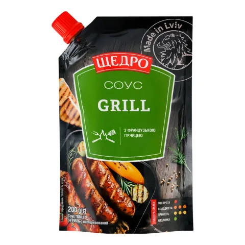 Соус Щедро 200 г д/пак. Grill