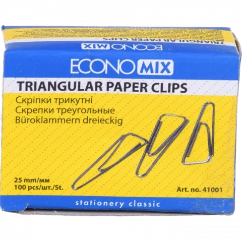 Скріпка трикутна 25 мм (100 шт.) Econimix 41001