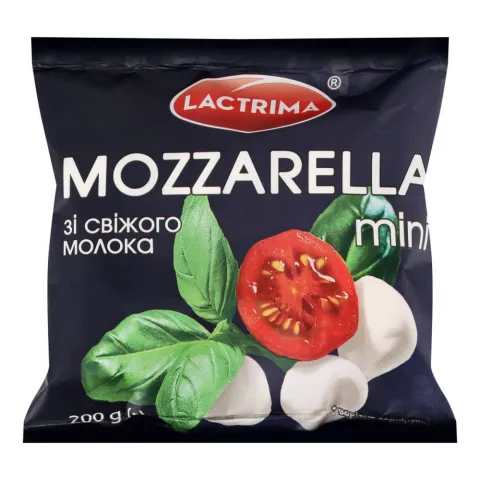 Сир Lactrima Моцарельні кульки 200 г міні