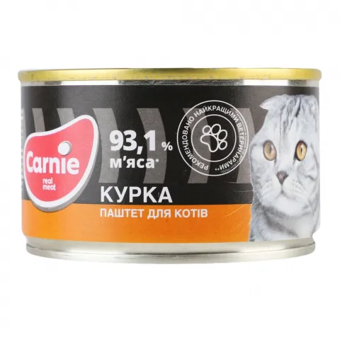 Паштет д/котів Carnie 100 г з/б з куркою