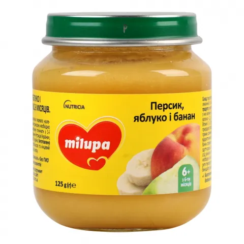 Пюре Milupa 125 г Яблуко, банан та персик