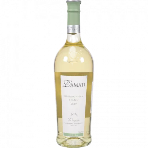 Вино D`Amati Chardonnay Fiano Puglia 1 л сух. біле 12,5 (Італія)