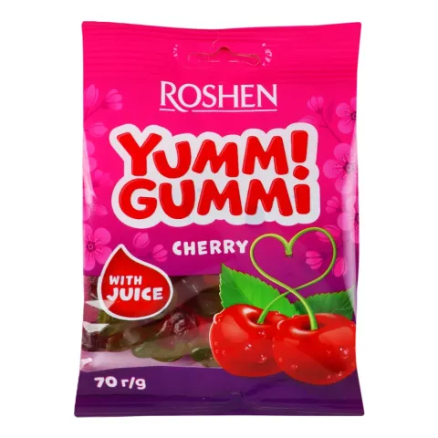Жувальні Цукерки Рошен 70 г Yummi Gummi Cherry