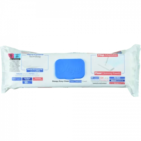 Серветки вологі Sleepy Easy Clean 50 шт. д/миття підлоги з відбілювачем з син. клап.