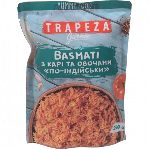 Рис Трапеза 250 г д/пак. Басматі з карі та овочами по-індійськи