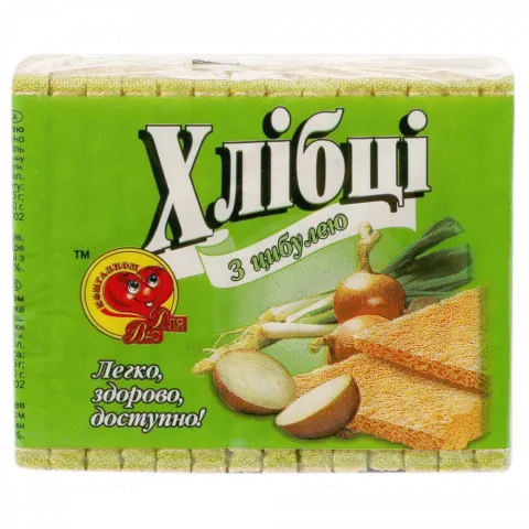 Хлібці Для Вас 100 г з цибулею
