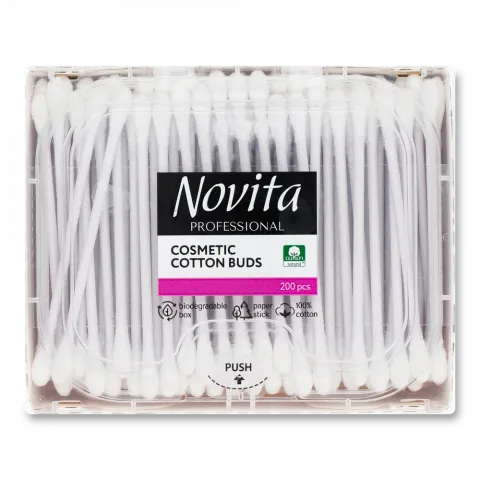 Ватні пал. Novita 200 шт. Professional