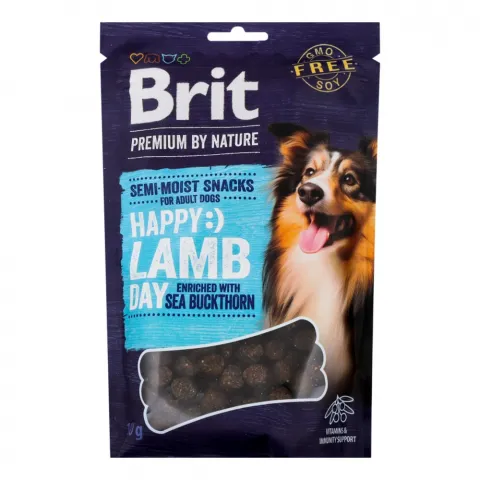 Ласощі д/собак Brit Premium 180 г Semi-moist Snacks з ягням та обліпихою