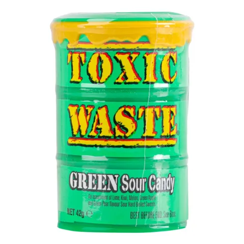Жувальні цукерки Toxic Waste 42 г Зелена бочка
