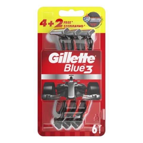 Станок однораз. д/гоління Gillette 6 шт. Blue 3 Red