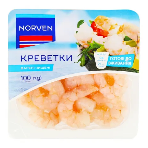 Креветки Norven 100 г вар. чищ.