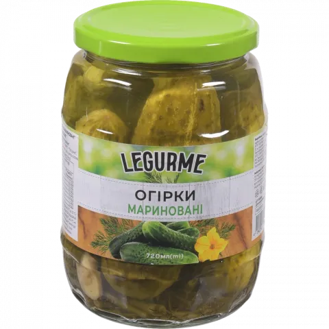 Конс Огірки Legurme 680 г скл. марин.