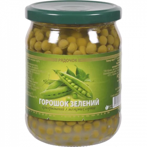 Конс Горошок Рядочок 500 г скл. твіст консерв з мозкових сортів