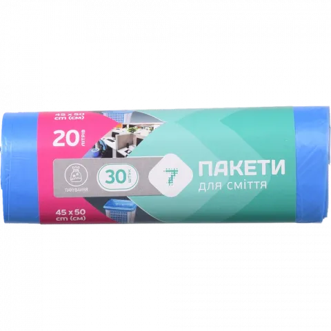 Пакет д/сміття 7` 20 л 30 шт.`