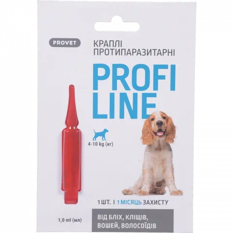 Краплі ProVET Profiline протипаразитарні д/собак від 4 до 10 кг PR241268