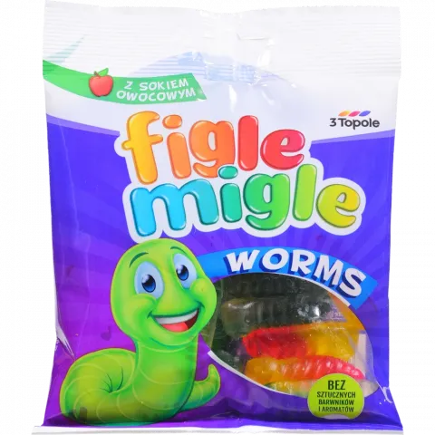 Жувальні цукерки Figle Migle 80 г Черв`ячки