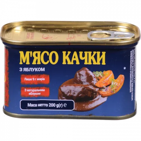 Конс Power Banka 200 г з/б М`ясо качки з яблуком