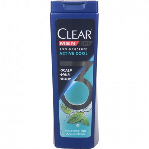 Шампунь Clear 360 мл п/лупи д/чол. 3в1 Очищення з активованим вугіллям