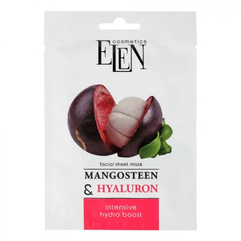 Маска д/обличчя тканинна Elen Mangosteen and Hyaluronic Acid