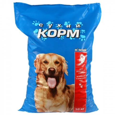 Корм д/собак 10 кг М`ясний