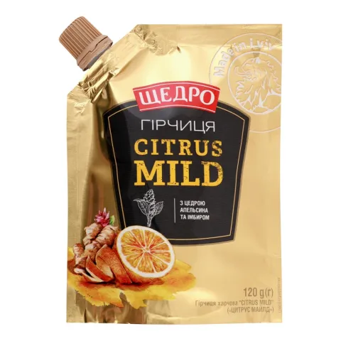 Гірчиця Щедро 120 г д/пак. Citrus mild