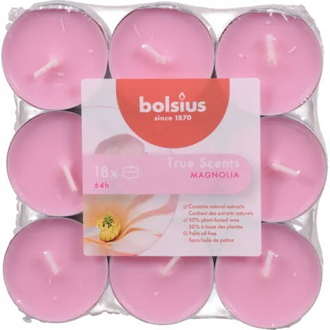 Свічки-таблетки Bolsius 4 г. 18 шт. True Scents Магнолія, арт. 101926943404