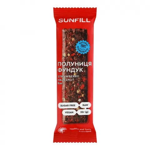 Батончик Sunfill 35 г Полуниця-фундук