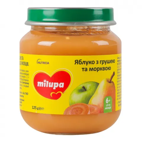 Пюре Milupa 125 г Яблуко, груша та морква