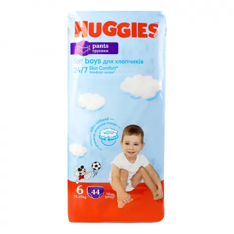 Підг. Huggies Трусики 44 шт. mega low 6 хлоп.