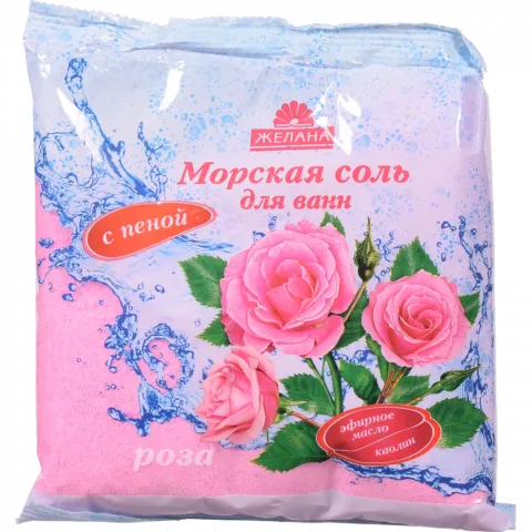 Сіль д/ванн Желана з піною 500 г Троянда