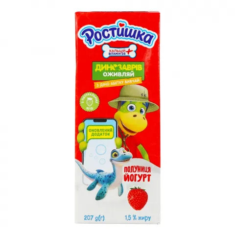 Йогурт Ростишка (Растішка) 207 г 1,5 Полуниця