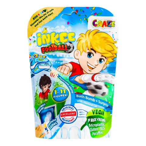Іграшка Inkee бомбочка д/ванни з іграшкоюФутбол в асорт. 40164