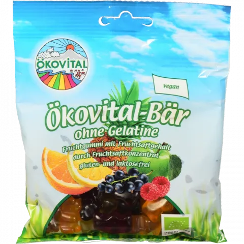 Цукерки желейні Okovital 100 г Ведмедики б/желатину органічні