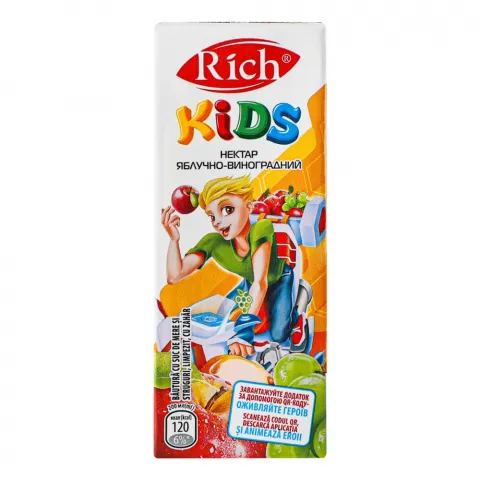 Нектар Річ Kids 0,2 л Яблуко, виноград