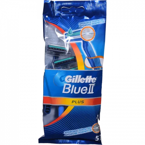 Станок однораз. д/гоління Gillette 5 шт. Blu-2 Plus Ultra Grip 40519