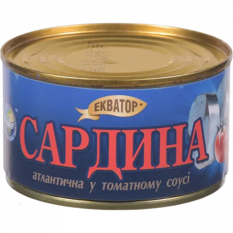 Конс Сардина Екватор 240 г з/б в т/с атлантична 5