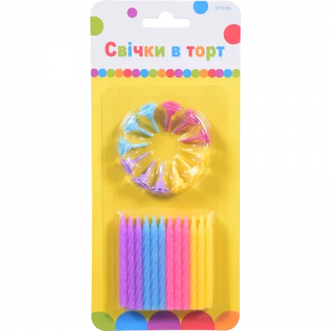 Свічки Party Favors 24 шт. асорті
