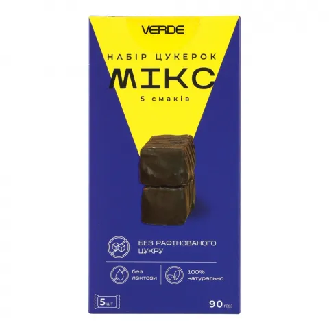 Цукерки Verde 90 г Мікс 5 смаків