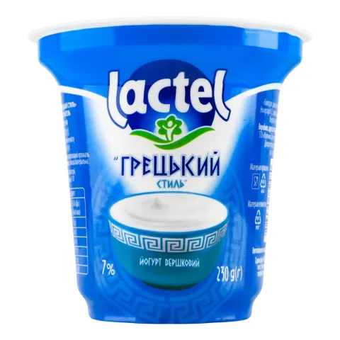 Йогурт Лактель 7 230 г стак. Грецький стиль
