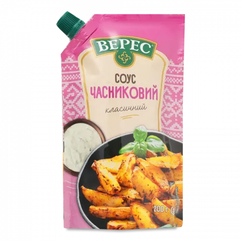 Соус майонезний Верес 200 г д/пак. Часниковий класичний