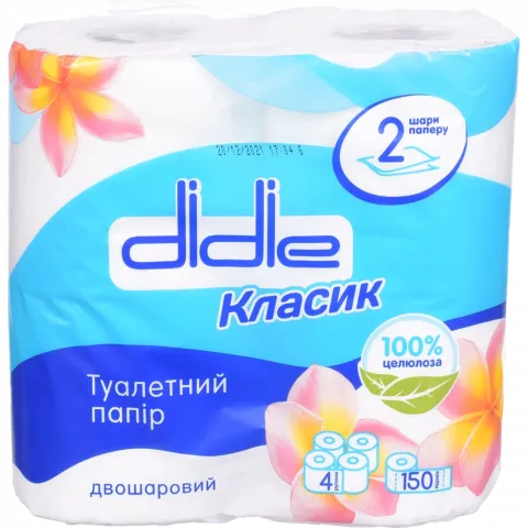 Туал. папір Didie 4 шт. Класик Білий 2-х шар.