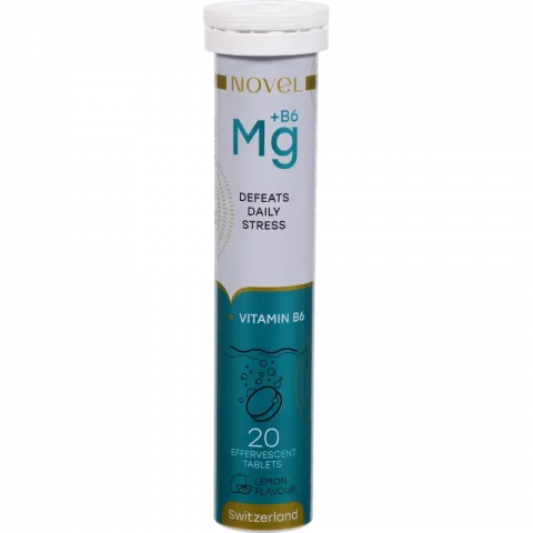 Вітаміни Novel шипучі Magnesium + B6 20