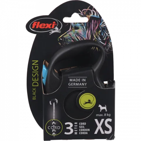 Рулетка Flexi Black Design XS 3 м синя