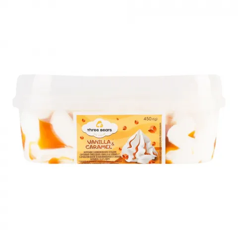 Морозиво Три Ведмеді 450 г Vanilla and Caramel