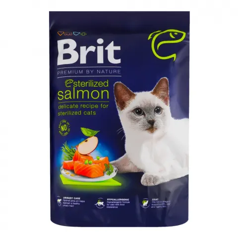 Корм д/котів стериліз. Brit Premium by Nature 300 г з лососем
