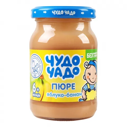 Пюре Чудо-Чадо 170 г з яблук та банану без цукру