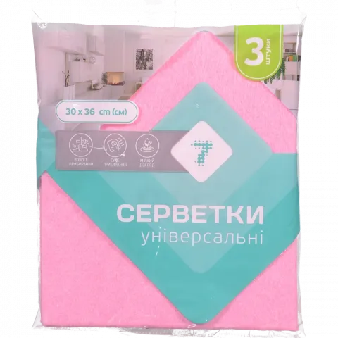 Серветки універсальні 7` 3 шт.`